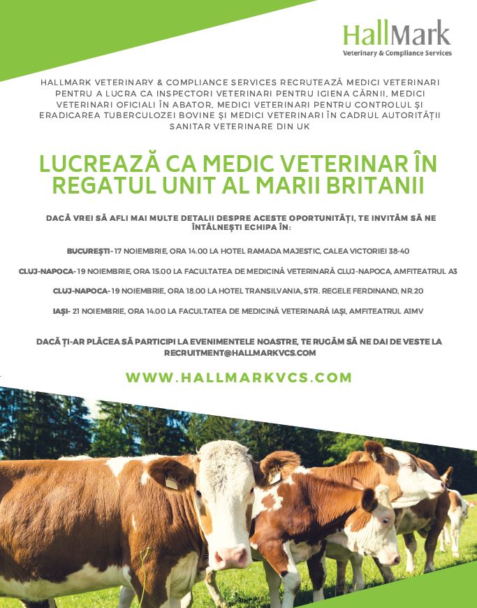 HallMarkVCS's tweet image. We will be holding two recruitment events in Cluj on Monday 19th November.  Come and see us to find out about exciting career opportunities! @usamvcluj @usamvcluj
