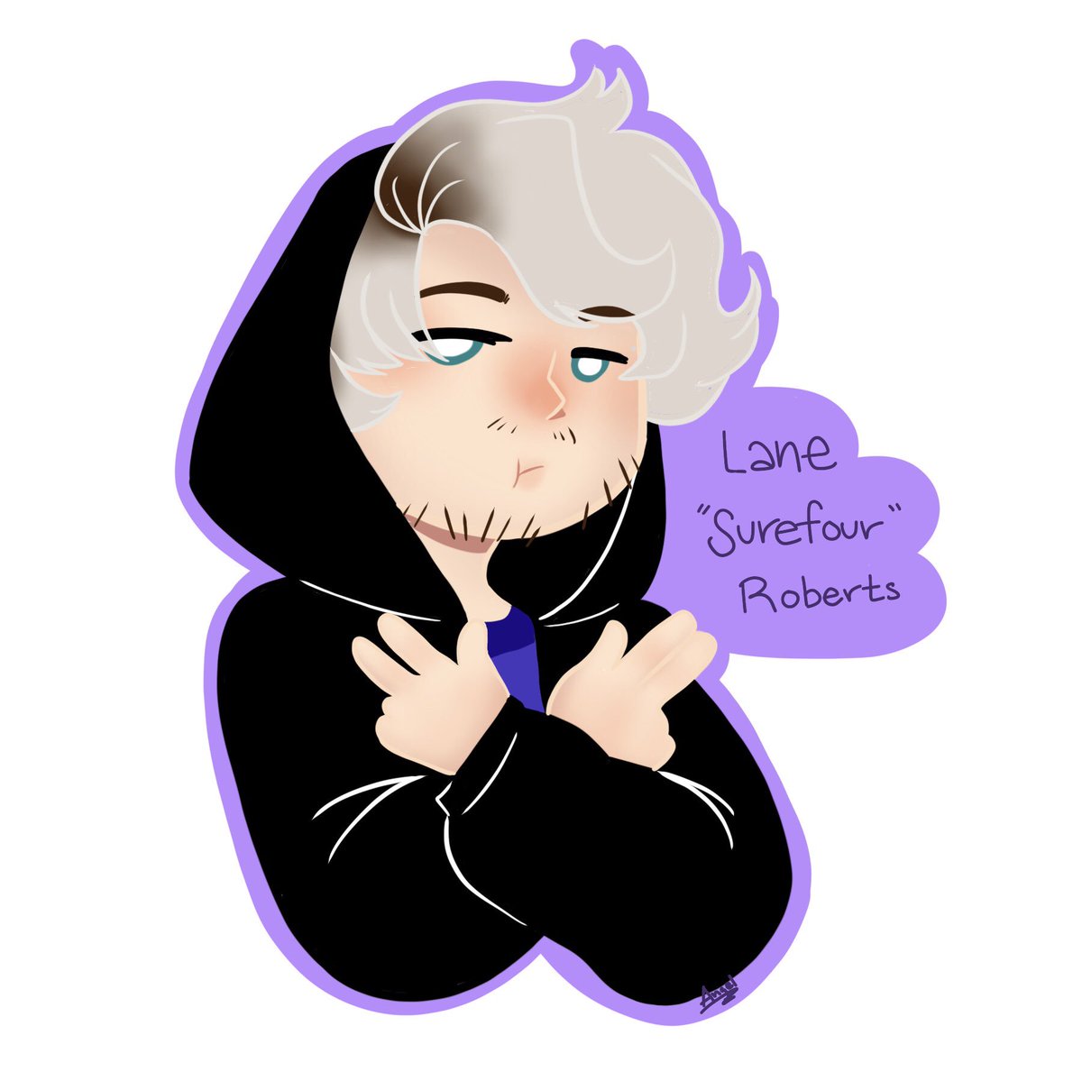AngelBunOC's tweet image. A little doodle I did yesterday of @Surefour . Huge fan of him and @LAGladiators #Overwatchleague