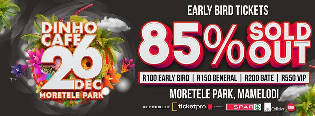 Dinho2motau's tweet image. &amp;amp; Here it goes! Early bird Tickets are almost sold out. Purchase while you still can! 

#DinhoCafe26Dec
#10YearsOfEntertainment