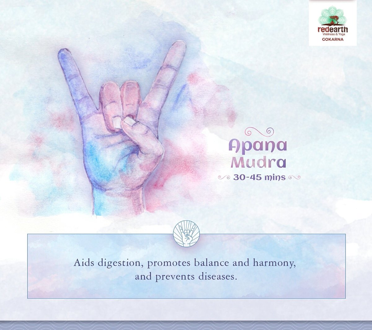GokarnaRed's tweet photo. Also known as the purification mudra, this a great mudra for detoxing your body! Known for its cleansing energy, it can help when childbirth is delayed.

Ideal time: Morning🌞

#ahealthyyogiisahappyyogi #RedEarthGokarna https://t.co/95RHrBUFmI