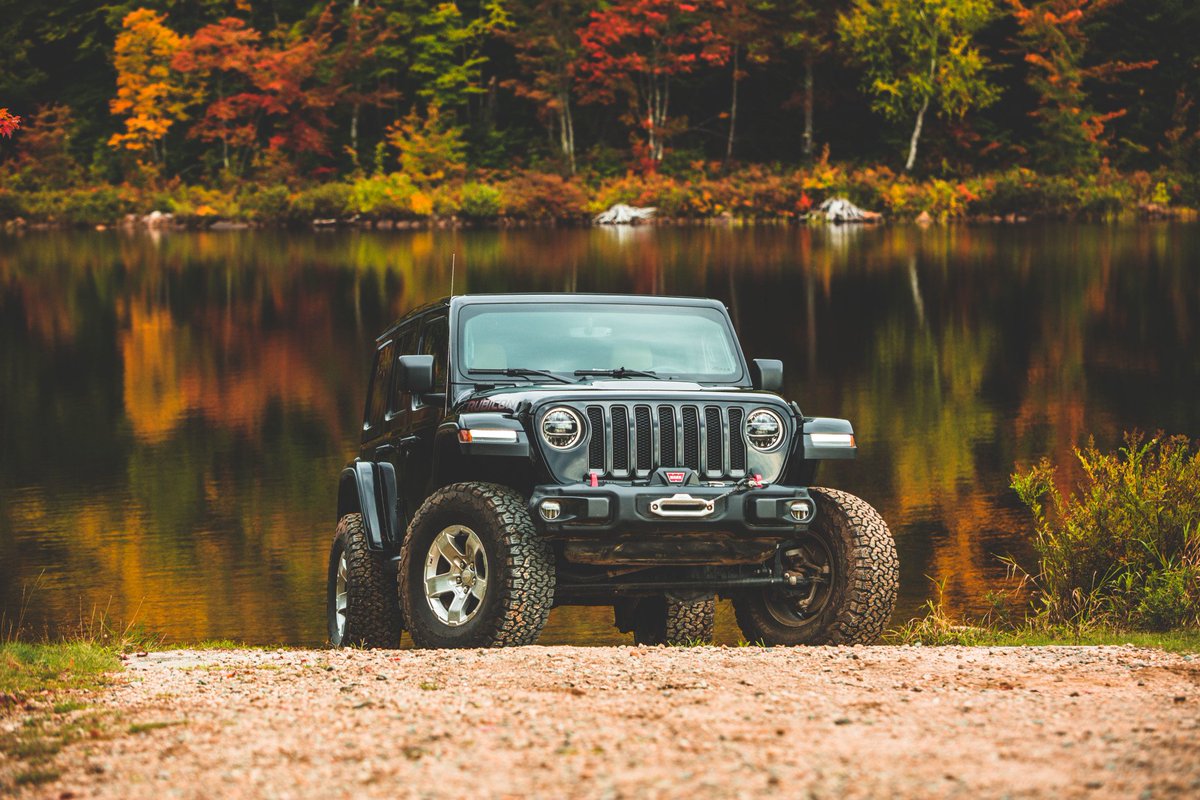 Jeep's tweet image. Power through fall.