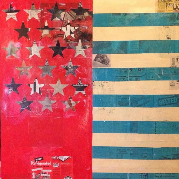 Stars and stripes artwork by Robert Mars that we hope inspires you to #VOTE today! 🗳

Mark your calendar for Mars' Lest We Forget exhibit, opening Thursday, November 15th.

#robertmarsart #starsandstripes #americanflag #collage #vote