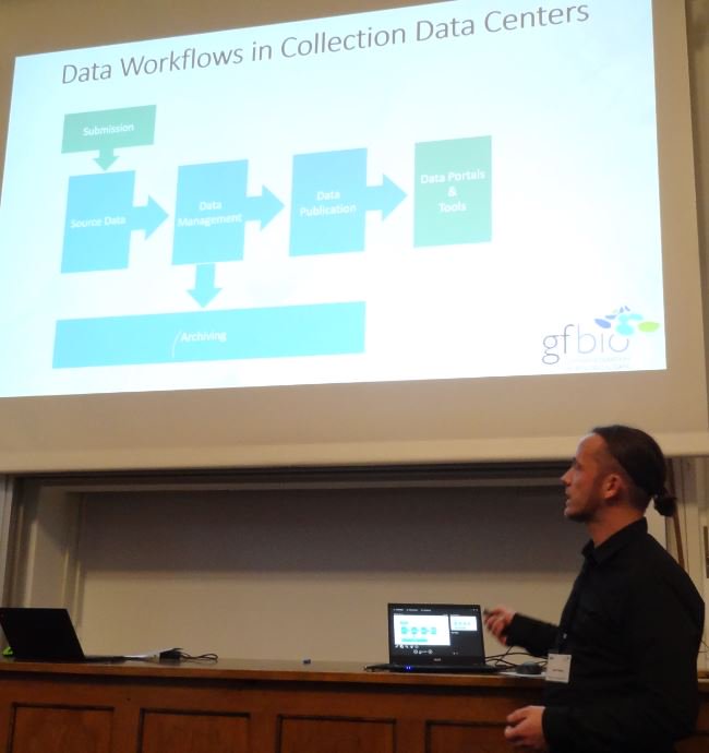 GFBio_eV's tweet photo. Now @falko_gl is presenting the roadmap of "Technial consultation of #DataArchiving and publication: Status and future" within @GFBio_Project
#GFBio18 #DataLifeCycle #RDM https://t.co/ddnCp7g3mA