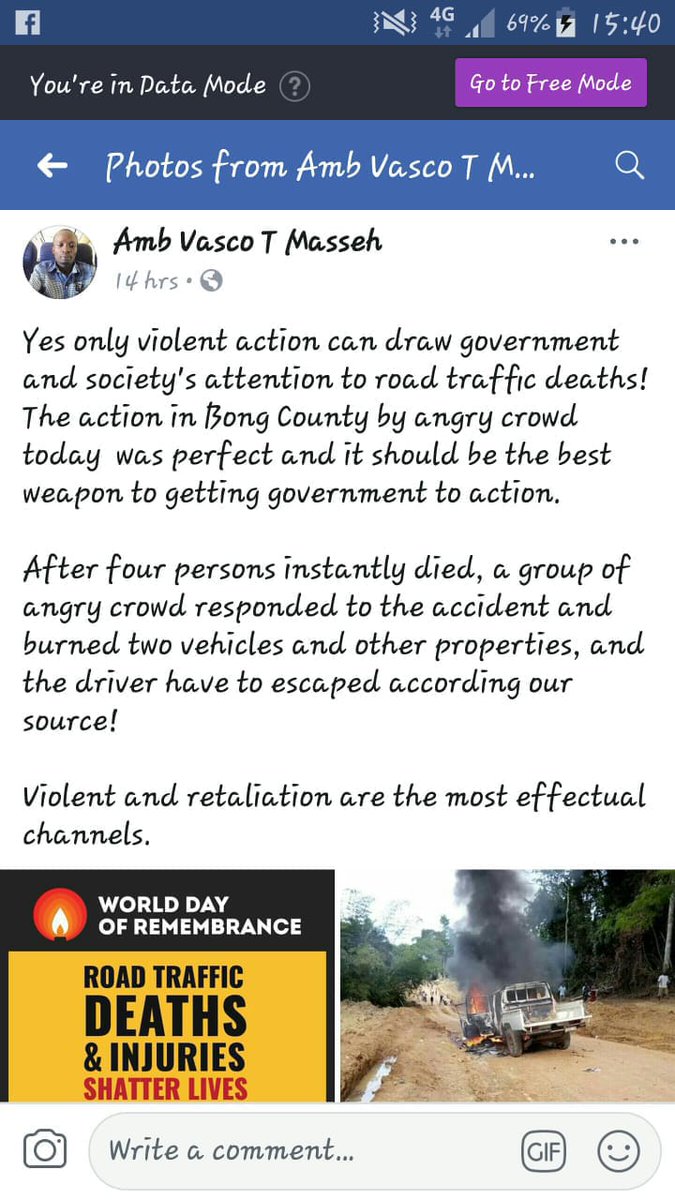 SaveLifeLib's tweet image. 13 died in 8 days in Liberia along the Monrovia Gbarnga highway. We are calling on the government to immediately close the Monrovia to  Gbarnga highway until safety measures are instituted. The road has recorded the highest road deaths since its rehabilitation by Sirleaf's gov't