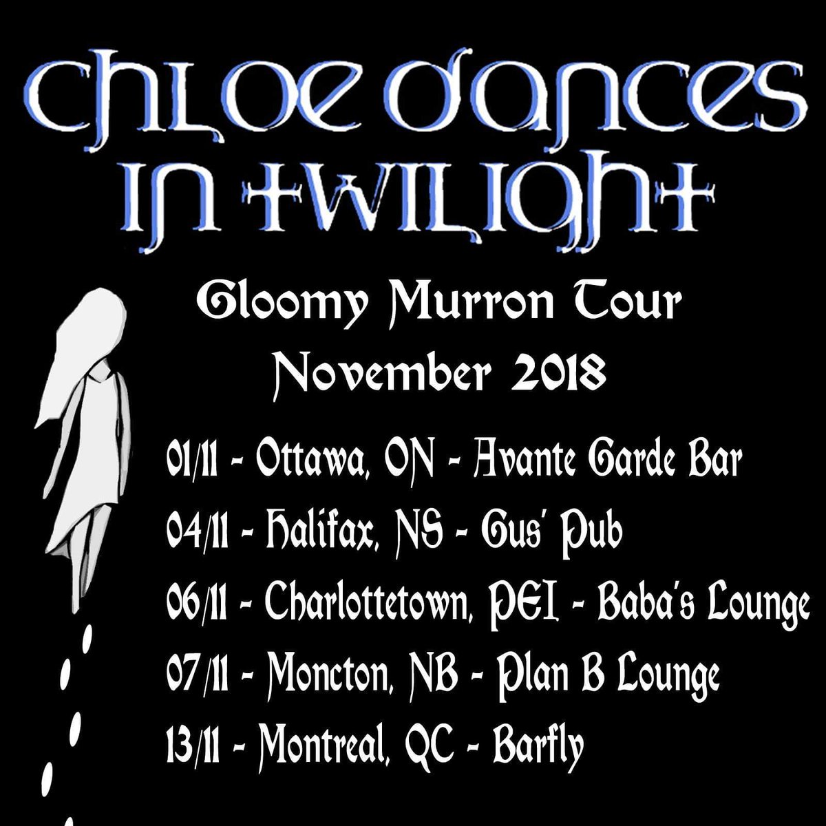 Gloomy tour for a gloomy day! Come check out Chloe Dances In Twilight ☔👣
