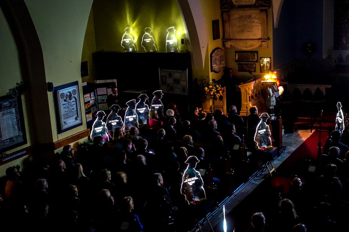 In News: @RostrevorMshed launched their ‘Ghost Tommies’ exhibition in Kilbroney Parish Church, in honour of those who died while serving in World War One