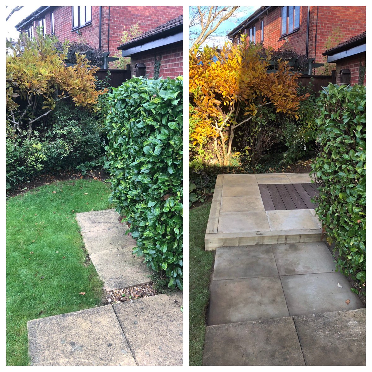 MaslinJonesLtd's tweet photo. Thatβs sleepers, paving and composite decking installed to make a lovely seating area ππΌ. #Maslinjones
#MiltonKeynes
#garden
#gardener
#gardening
#landscaping
#decking
#sleepers
#Framework
#timber
#wood
#paving #envirobuild https://t.co/LFSQrs0s2c