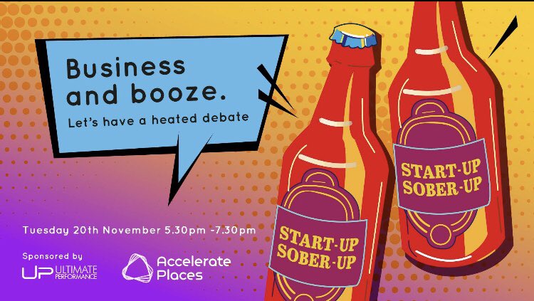 Fab event taking place @weaccelerate on Tues 20th with some of Manchester’s leading entrepreneurs who will shine a light on the debate around the start-up drinking culture. 
Free tickets & info here - accelerateplaces.com/events-at-acce…