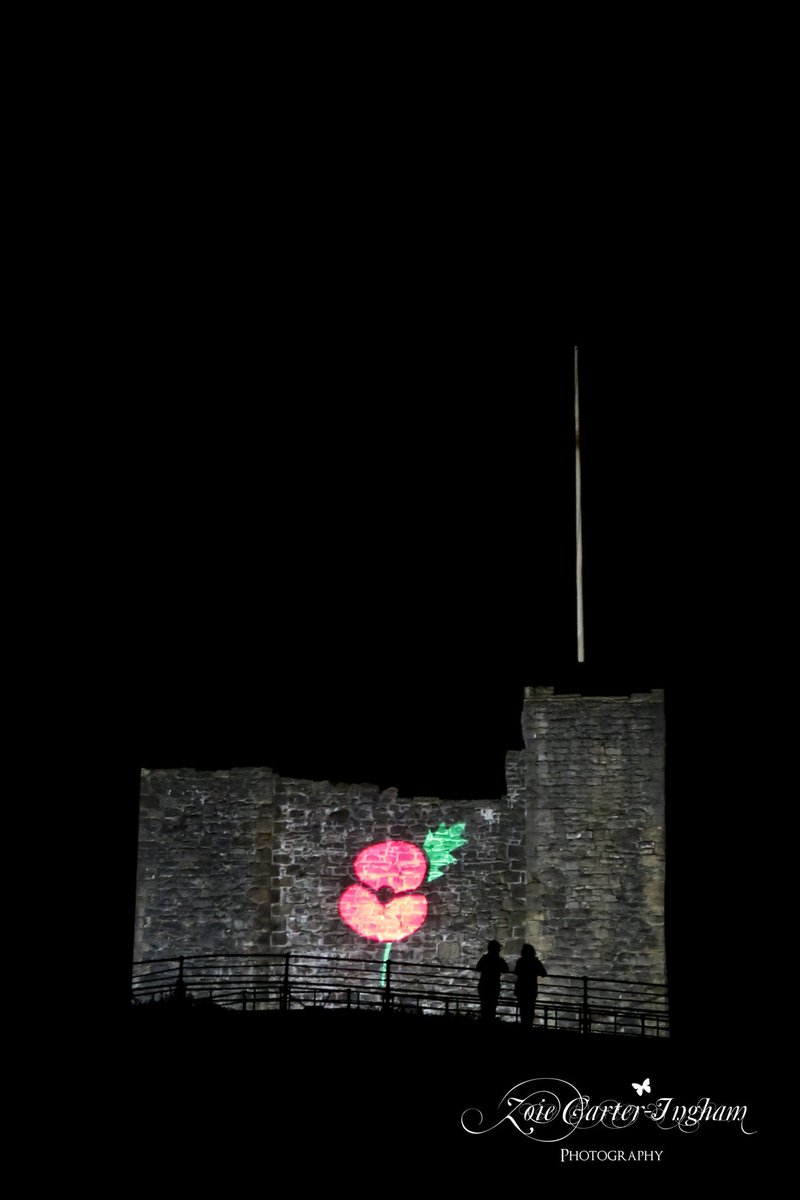 Loving what my home town have done to the Castle xx 😍 #lestweforget #clitheroe #ribblevalley
