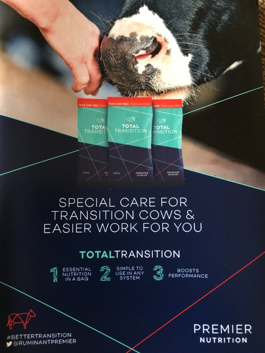 And Premier Nutrition have designed a range of 6 Total Transition concentrates to help reduce milk fever incidence on your farm. #bettertransition #totaltransition