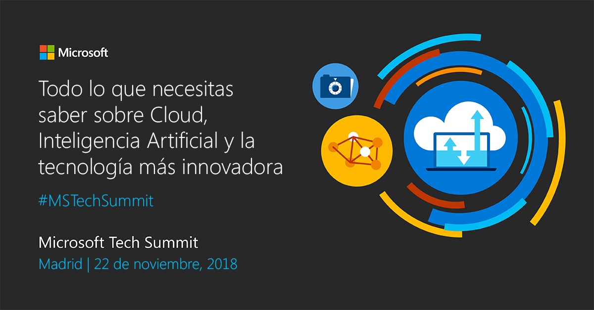 MS_Empresas's tweet photo. Cloud, #IA Seguridad, Aplicaciones Inteligentes, Machine Learning…#MSTechSummit Madrid, más de 20 sesiones impartidas por los mejores especialistas técnicos de Microsoft y nuestros partners. ¿Te lo vas a perder? Regístrate ahora: https://t.co/HYTA5MwCJt https://t.co/HrZ3vkrS42
