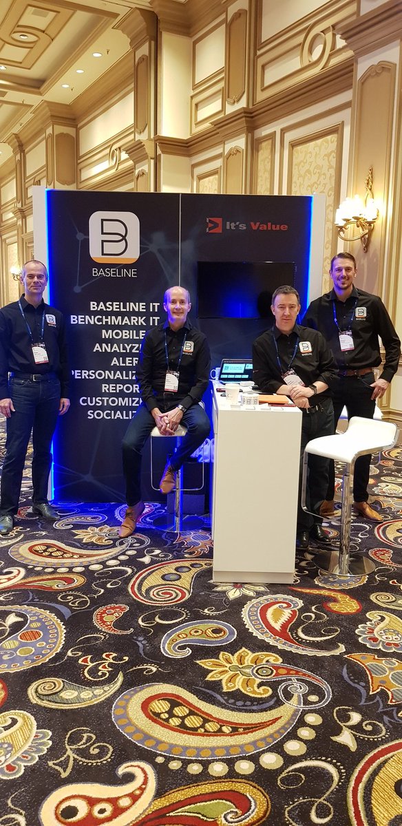 ItsValue's tweet photo. The It's Value team at the TBM Conference 2018 in Las Vegas promoting the new TBM Baseline app for Apptio! #TBMC18 #Apptio #Baseline https://t.co/lRI14LCfzg