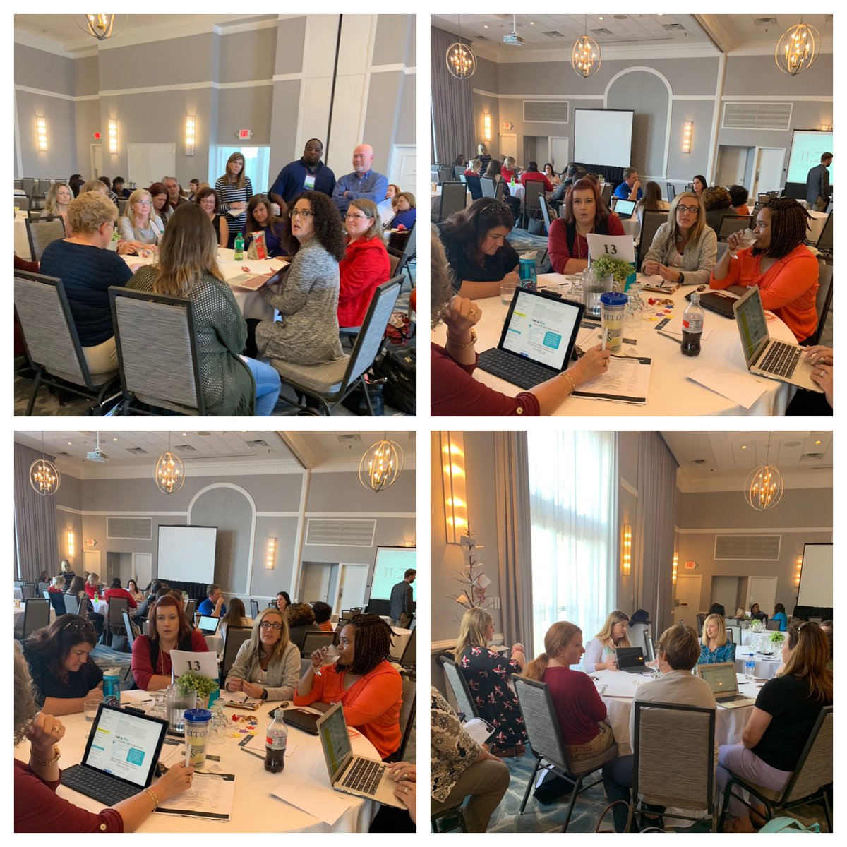 CteWbl's tweet photo. NC CDCs/SPCs connecting at round-tables - giving their π―#2018MiniCDC https://t.co/S6qHZ4lKC5
