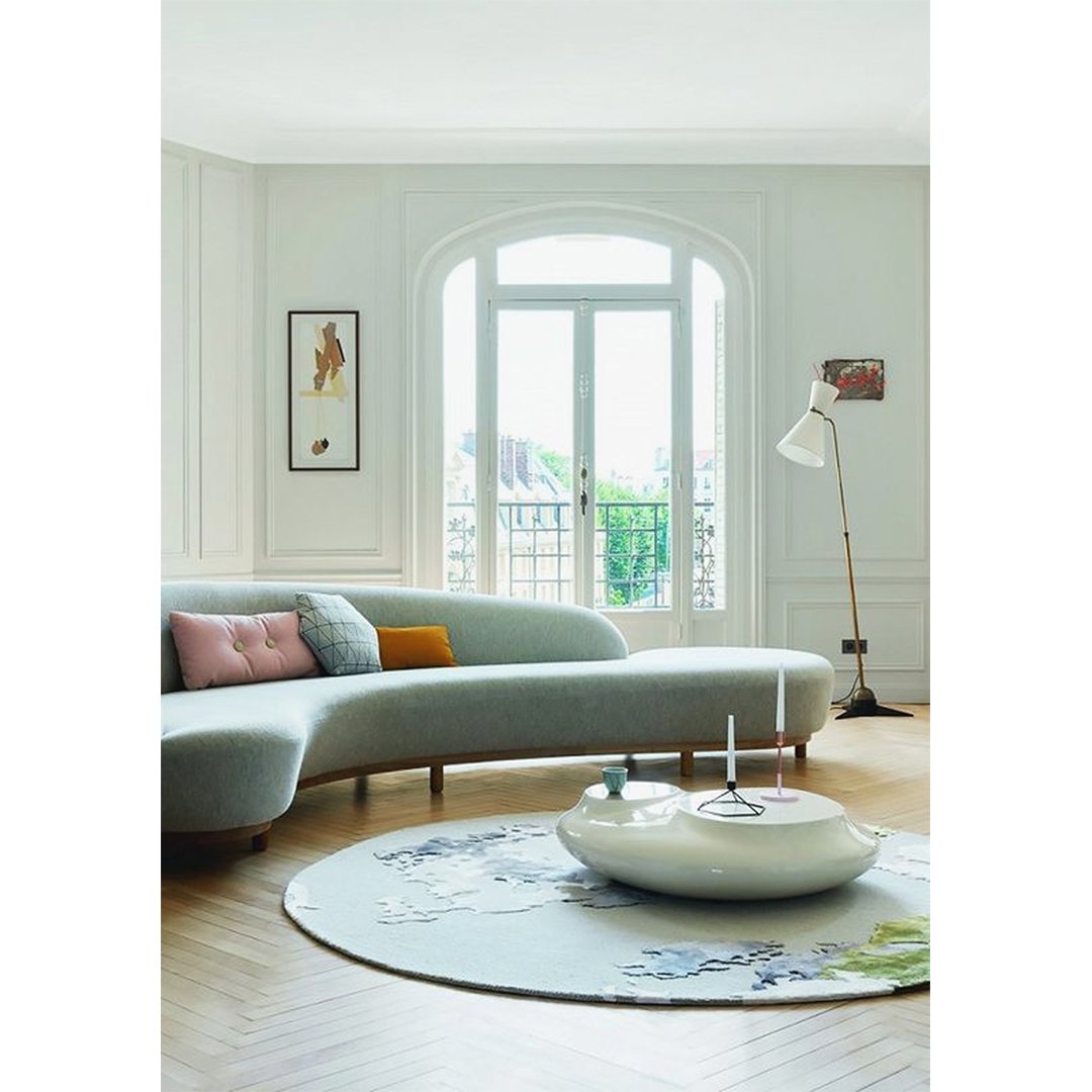 surfacecondos's tweet image. Curved, soft furnishings were a main feature at many of the interior design shows this year. One benefit to this trend is furniture doesn’t need to be placed in a corner or tight to a wall and can easily sit in the middle of a room without being obtrusive. What do you think?