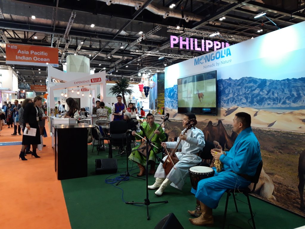 Traditional performance of Mongolian Music at the 2018 WTM, stand AS1140!