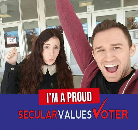 seculardotorg's tweet image. Are you bringing your #secularvalues to the ballot box today? Be loud, proud, and help create visibility for secular voters by using our Secular Values Voter Facebook frame bit.ly/2D4g2UC