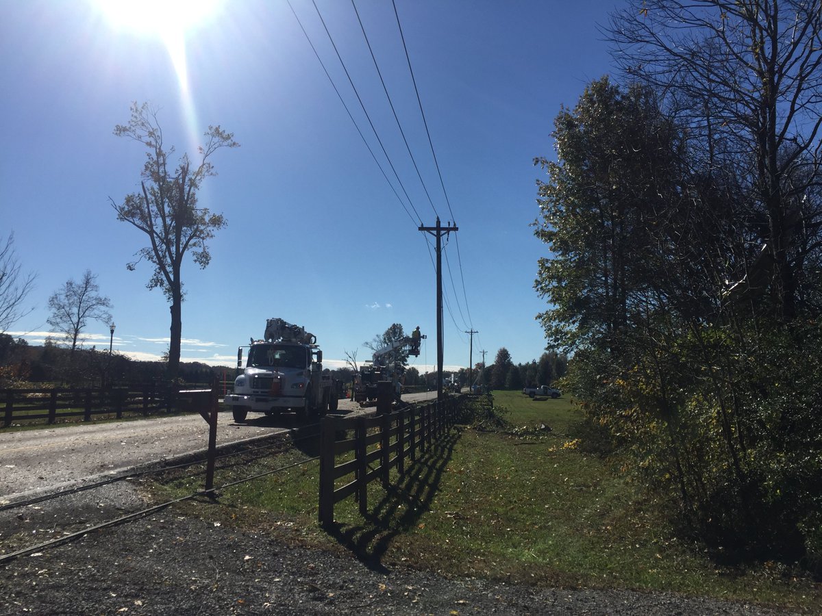 RCTNSheriff's tweet photo. As a new day dawns, #MTEMC crews repaired lines and restored power to Christiana customers. @RCTNSheriff hopes the roads in the storm's path will reopen later today. https://t.co/T6xb3DfQiF