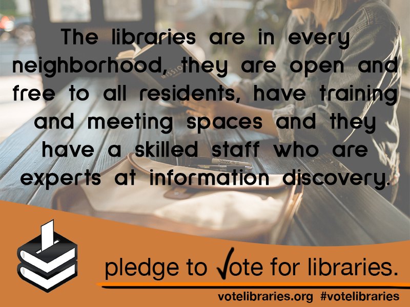 EveryLibrary's tweet image. Oh is it election day?! Well that came quick. Remember to #votelibraries.  Your local library is depending on your support. Pledge to vote yes for libraries and politicians who support libraries at votelibraries.org