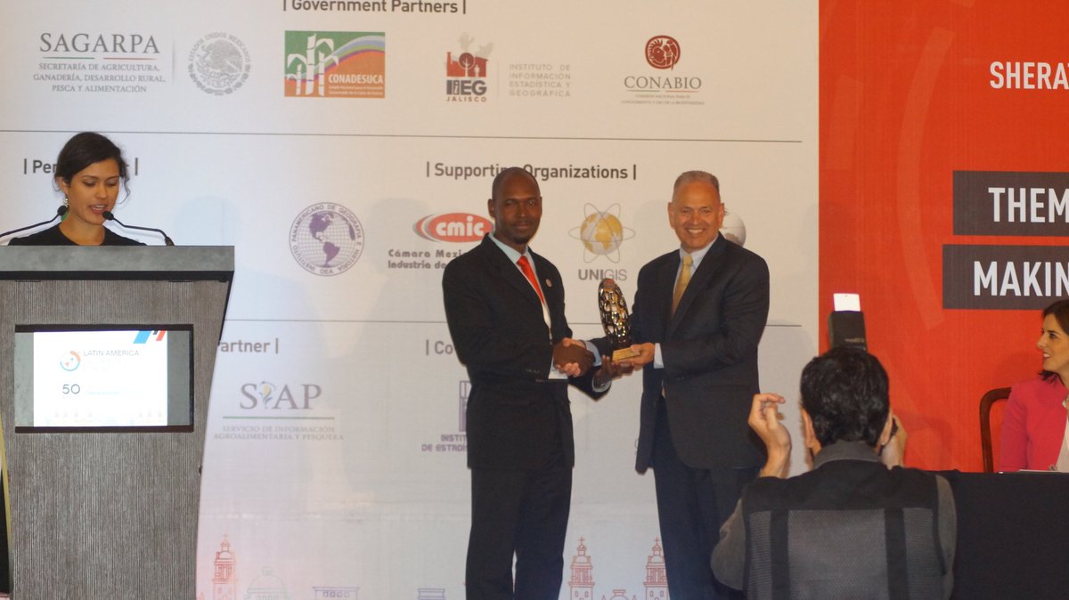 ajavidn's tweet photo. Antigua & Barbuda winning Geospatial World Excellence Award in the area of Geospatial Application #lagf #antiguaandbarbuda #unggim #unggimamericas #surveyantigua https://t.co/vaJfbcfZbK