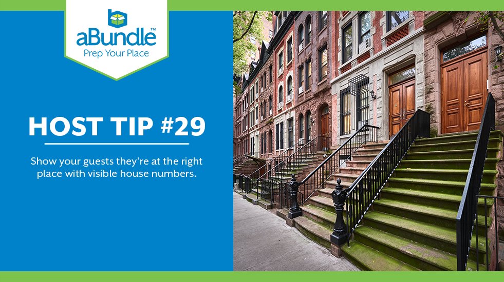 aBundleHQ's tweet image. #HostTip: Let your guests know they've arrived at the right location with clearly marked numbers outside your VR property so there is no confusion during check-in.

#VacationRental #VRhost #VRmanager #TipTuesday