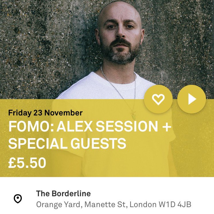 Live now on <a href="/dicefm/">DICE</a> - get your tickets for 23rd Nov with <a href="/alex_session/">Alex Session</a> + special guests!

#soho #house #dancemusic #music #techno #techhouse #alexsession #london #whatson