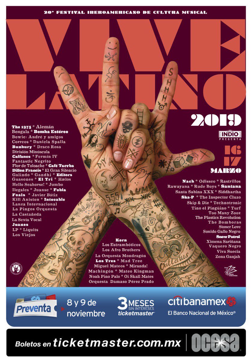Y a <a href="/vivelatino/">Vive Latino</a>  no le quedó más que confirmar el cartel que se filtró esta mañana... Gracias <a href="/editorsofficial/">EDITORS</a> que comience la cuenta regresiva!! #VL19