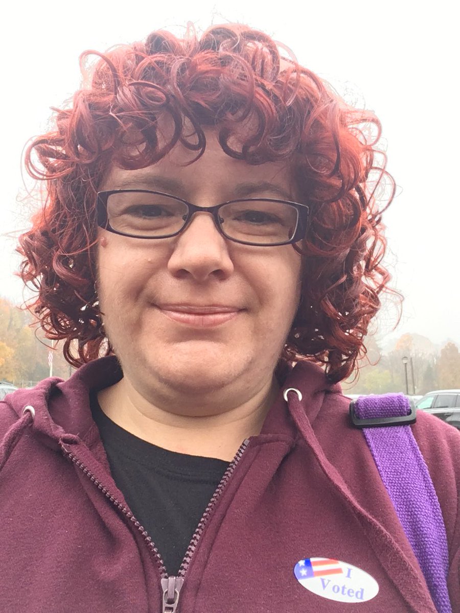 jenni75's tweet photo. Voted! Got told my one of the elder manning the polls “I love your hair!” Totally made my day. #complimentsfromstrangers #brightenedmyday https://t.co/R9W1o8leSg