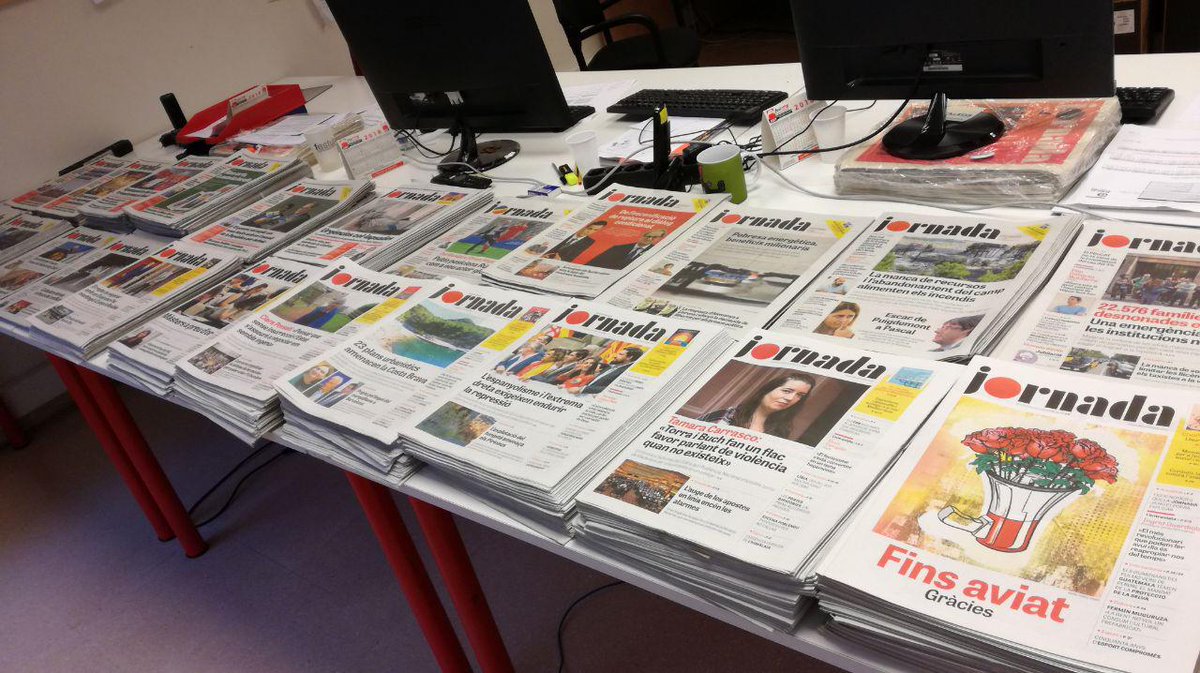 Coneixeu arxius, centres de documentació o biblioteques que puguin estar interessats a tenir tots els exemplars impresos de la Jornada? Contacteu amb nosaltres a contacte@diarijornada.coop. Moltes gràcies!