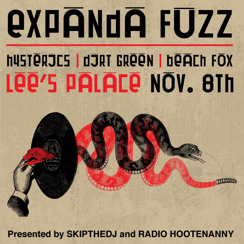 ExpandaFuzz's tweet image. Hey Toronto pals! We're @LeesPalaceTO this Thursday night (Nov 8), spreading the word about our new LP 'Cotton Candy Jet Engine'! 🖤 🍭✈️ w/ #Hysterics #DirtGreen #BeachFox Doors at 8pm!