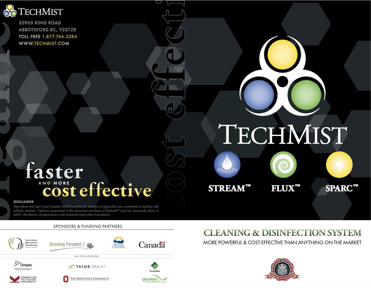 TechMistSpray's tweet image. Are you weighing your #Options for your upcoming fall greenhouse cleanup and disinfection? Consider us! Efficent, Effective and #chemicalfree! Take a look at what @TechMistSpray has to offer!