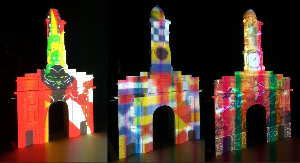 PCA_Animation's tweet photo. Further testing this evening on the Melville miniature model for #illuminateplymouth Starting to add more content and themes #videomapping #animation #Plymouth #Royalwilliamyard https://t.co/1W9rbKzjwI