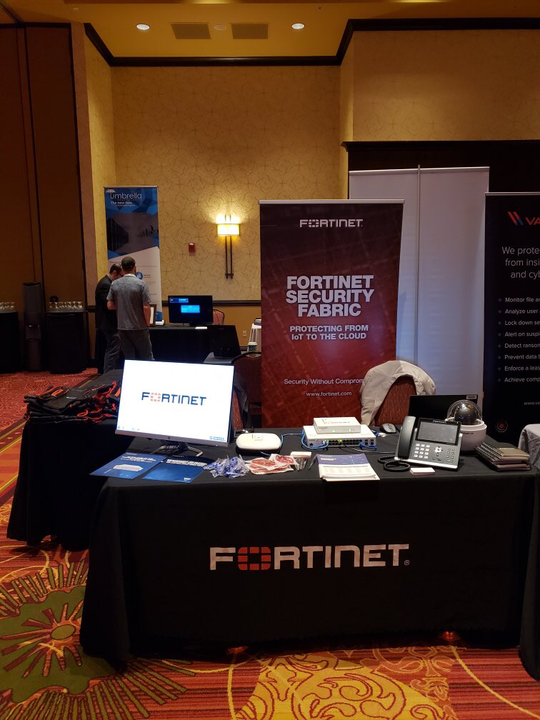 SLEDsecure's tweet image. Showcasing the @Fortinet Security Fabric &amp;amp; FortiVoice @gmisillinois Annual Conference