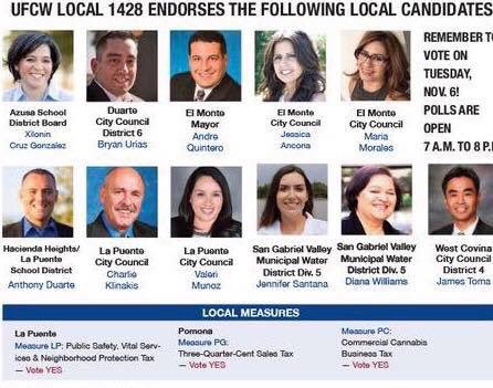 It’s Election Day!! Let’s get out and rock the vote!! UFCW Local 1428’s Voter Guide. @UFCWWSC8 @UFCW