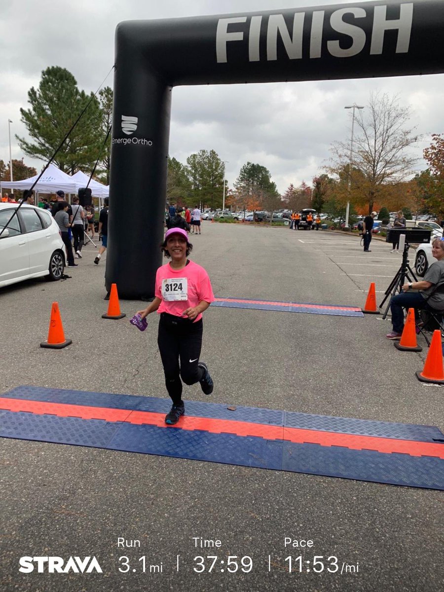 IJS23's tweet photo. Cisco RTP annual 5K, representing my team GPS!! Personal best 3 miles at 35 mins and touched finish line 37.5m. 25th in female run !! ππββοΈπ #WeAreCisco, #bestplacetowork, #ciscortp, #gps #spartanwarrior https://t.co/f7jwKJj5Yb