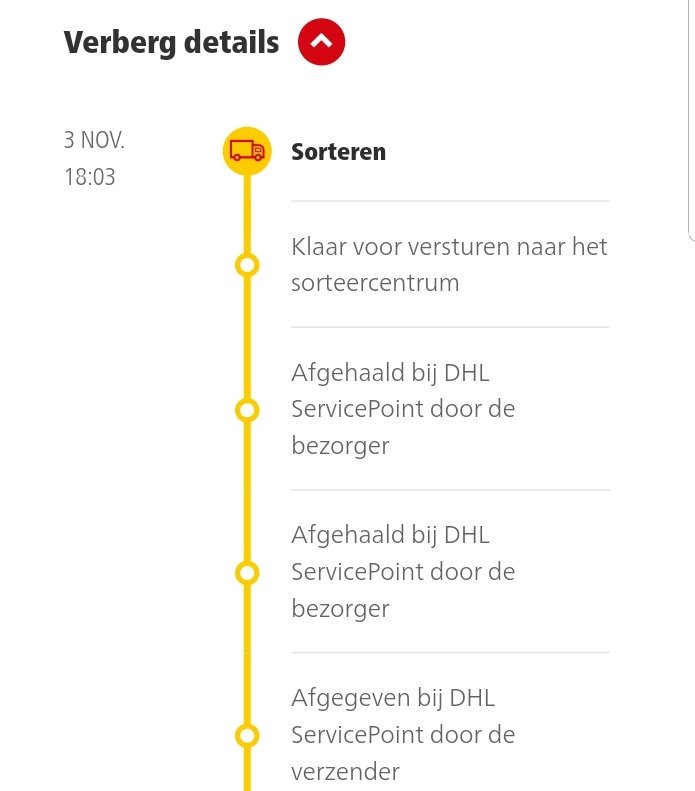 dodowvogel's tweet photo. @DHLNL hoe komt het dat mijn pakket sinds 3 november al in sortering is? https://t.co/XMYDrfJO7O