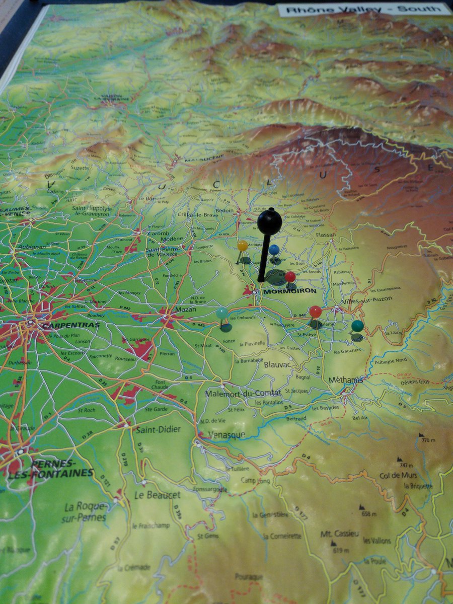 Blown away with our visit to Château Pesquié. Amazing diversity of soil in the various vineyards. Fascinating diversity of oak &amp;  concrete in the cellar. All translates to fabulous wines. #Ventoux #Rhone