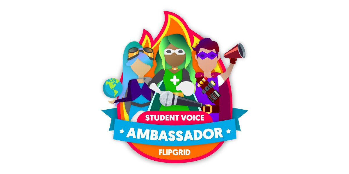 You are looking at the newest @Flipgrid #studentvoiceambassador!!!  Can't wait to be part of this community to advocate for #studentvoice!  #FlipgridFever @EdTechCCPS #oneccps