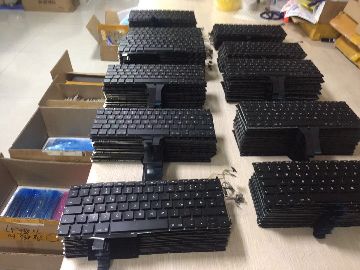 rambo20111102's tweet image. New stock today 2200 PCS new keyboards for Macbook Retina A1707 A1706 A1534 A1502 A1425 A1398 A1370 A1369 A1278 A1286 A1297 A1181 With layout US UK RU JP DK SP IT DE FR  #macbookrepair #macbookkeyboard #logicboardrepair @MacRepairCanada @iPadRentalDubai @FastFixComputer