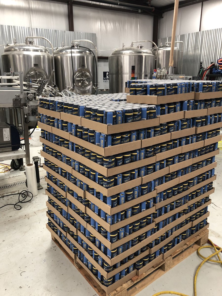Canning Blue Jean Blonde  Ale for the wonderful folks at <a href="/GNbrews/">Good Neighbor Brews</a> today 🍺