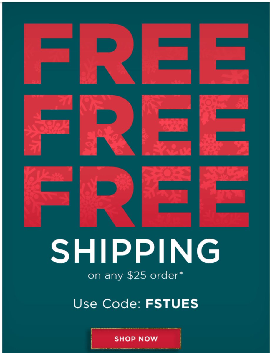 "Avon free shipping on online orders of $25 or more. Use code: FSTUES at youravon.com/patsybelcher. Expires: 11:59pm PT on November 6, 2018."