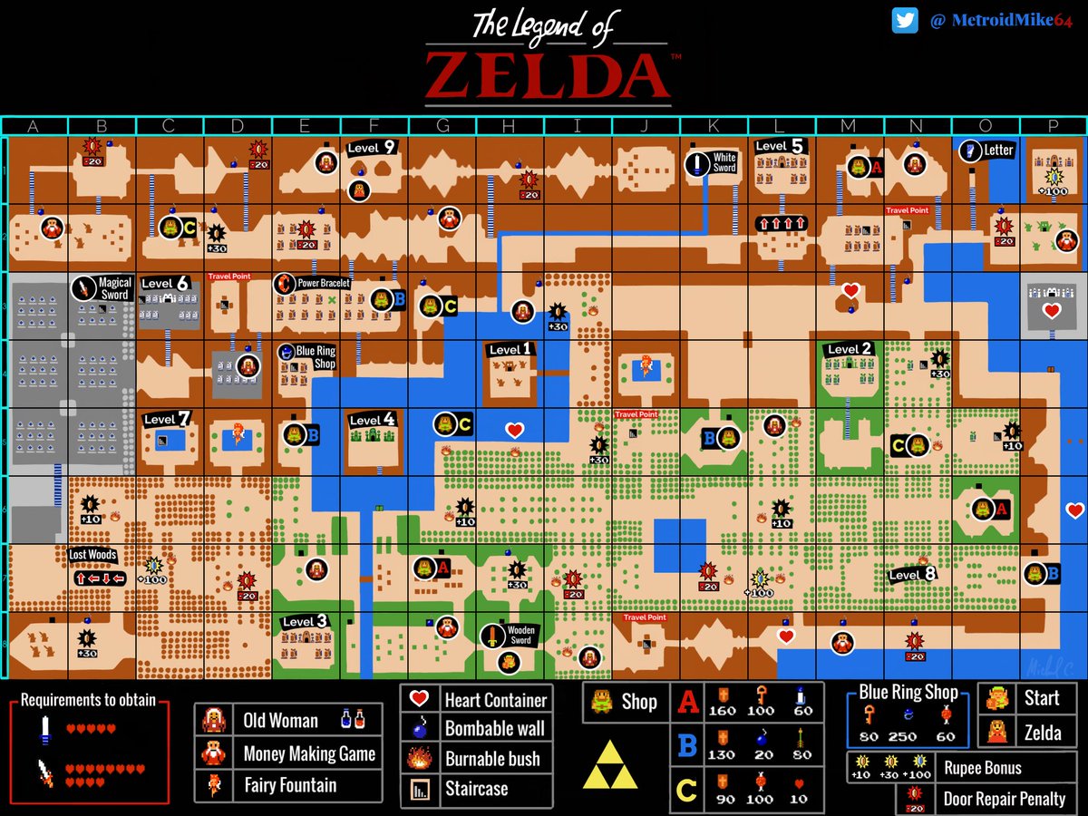 legend of zelda map