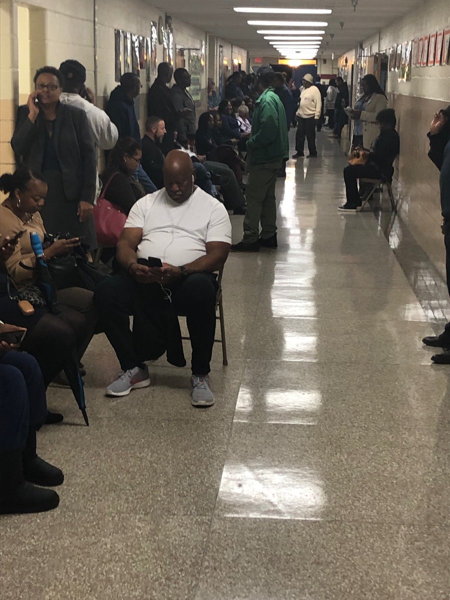 TERRIBLE • 2.5 hour wait to vote! • This is the 2nd polling place in Prince George’s County, Md. to RUN OUT of ballots • A viewer sent me this photo from Brandywine Elementary School • No new ballots have reached the polling place, yet #MidtermsElections2018 @WUSA9