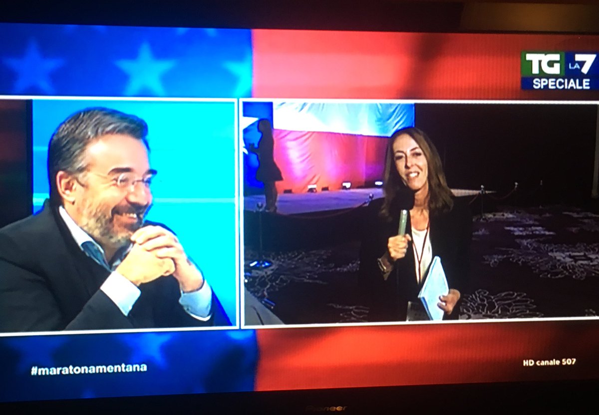 IlPassarotto's tweet photo. “Come si sta a un Oceano Atlantico di distanza da Marco Damilano?” #maratonamentana ed è subito magia #AlessandraSardonidaHouston https://t.co/WuGVzrGuB1