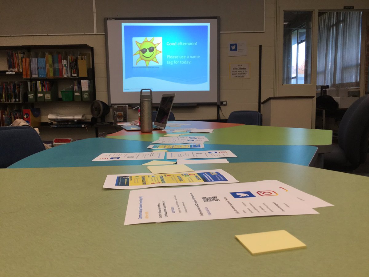 All set for Let's Talk Reporting in the CSL Model workshop with the District Resource Teachers for Curriculum and Assessment. Thank you Henderson Elementary for hosting! #vsblearns