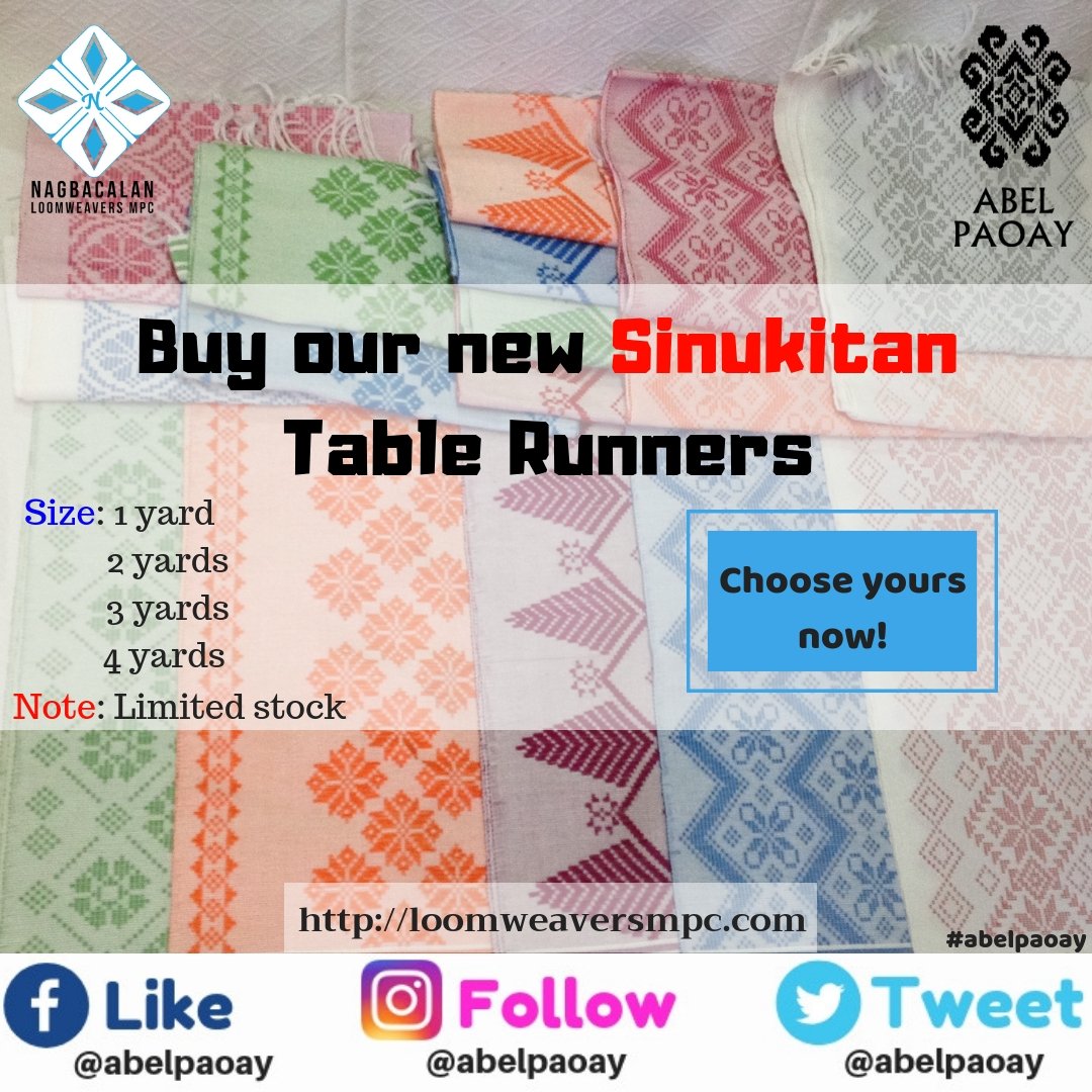 abelpaoay's tweet photo. We design and produce high-quality Inabel Dress Materials, pillowcases, table runners and many more. Love your Inabel Products because it's an art peace.
Visit our website https://t.co/8muE1mPtTQ. to order online.
#abelpaoay
#abeliloco
#TableRunners https://t.co/QI6MeGJzO0