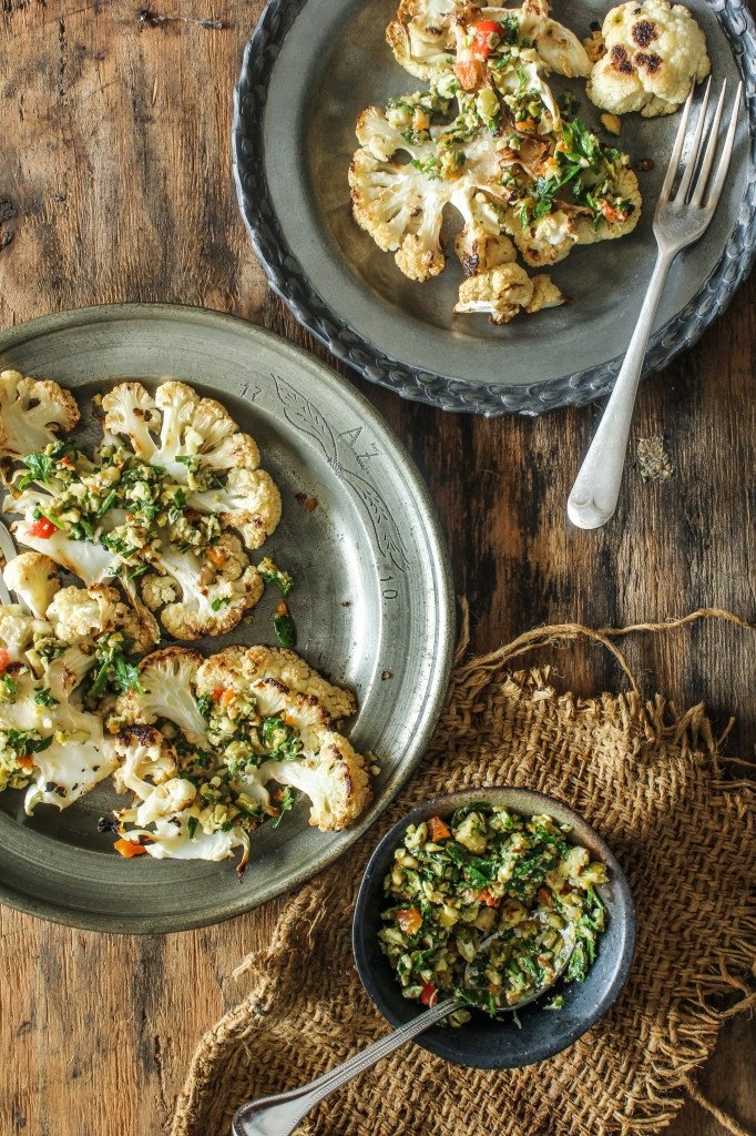 Cauliflower takes on other flavors well, so it can absolutely occupy center stage on your dinner plate! Roasted nuts, garlic, and chili flakes are a few key players in the flavor profile for this dish: http://bit.ly/2tBDjaT