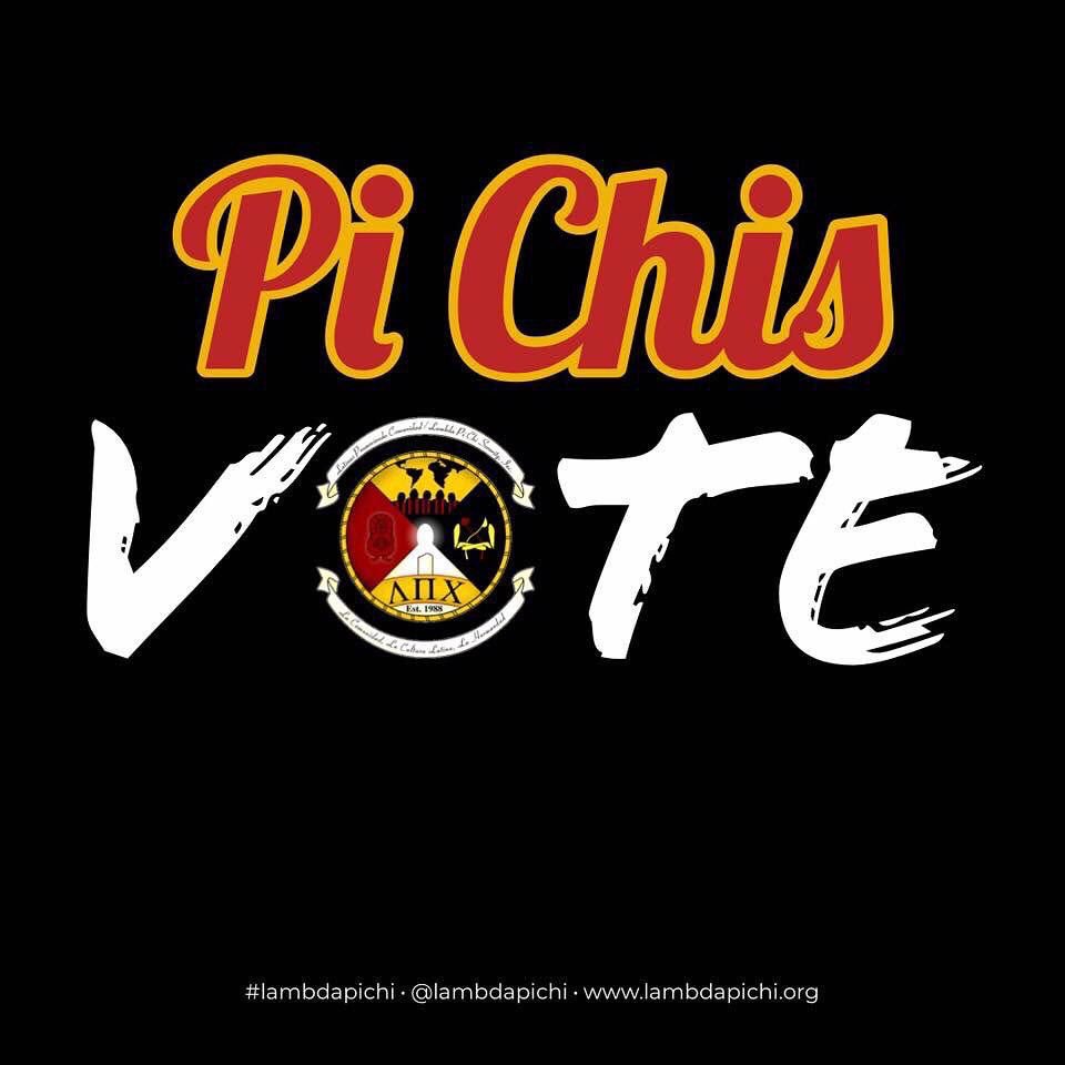 LpcSigma's tweet image. Voting is a right, responsibility and honor. Pi Chis Vote! #lambdapichi #pichisvote #ElectionDay2018