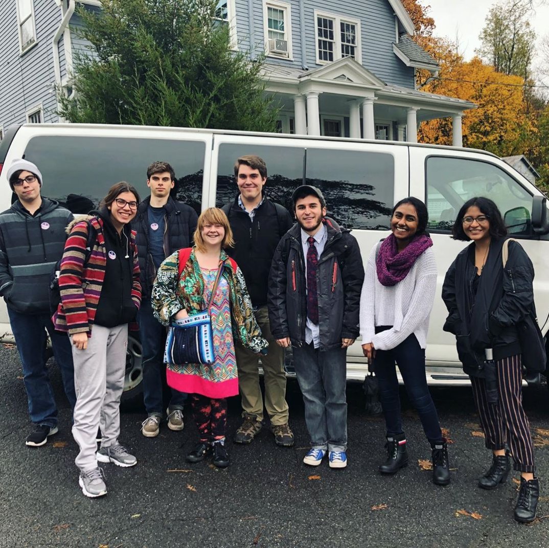Some happy voters! Election@Bard is running shuttles every 20 minutes until 8:40 from the Kline bus stop. Get out there and vote! #vote #voteeverywhere #bardvotes #bardimpacts repost from Election@Bard