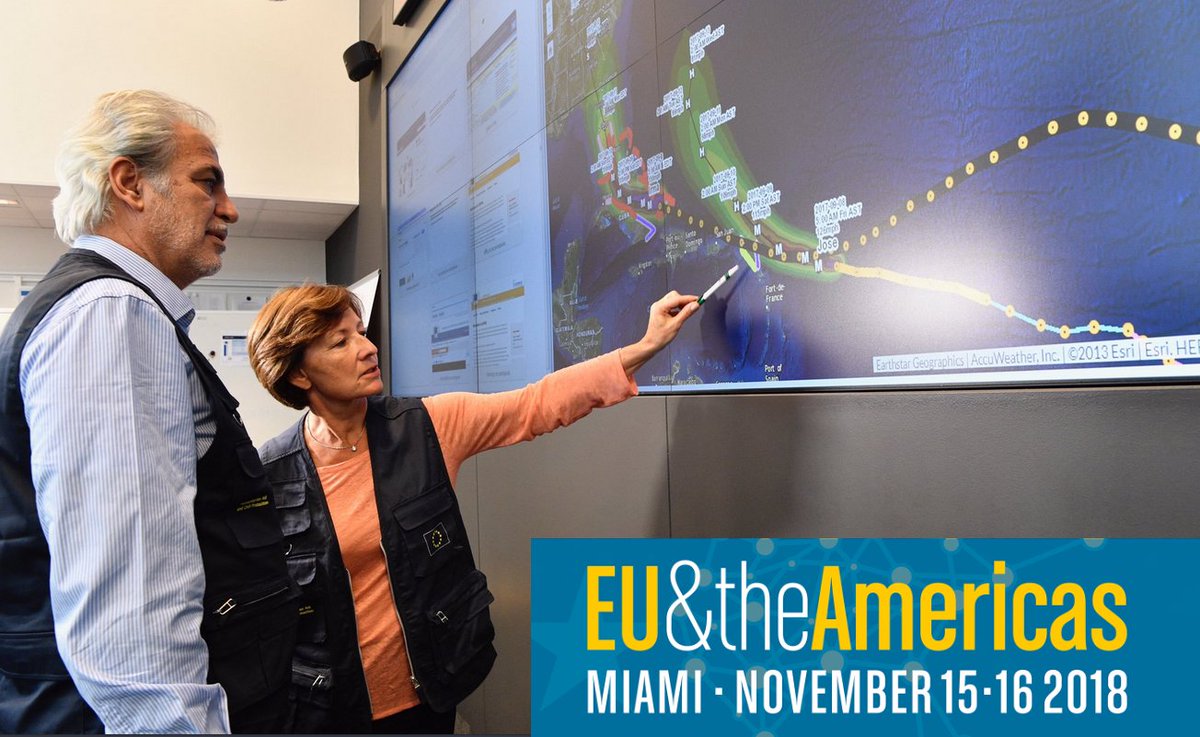 EUintheUS's tweet photo. On 15 November, our #EUAmericas #Miami conference will discuss how Europe, the U.S., Latin America &amp; the Caribbean can step up their cooperation in areas like disaster preparedness, emergency management &amp; resilience, RSVP: https://t.co/bWH1RKV1qo https://t.co/DNAXM5VxcD