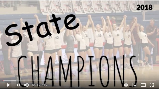 Check out Kyla Hay's State Volleyball highlight video that was shown at the championship trophy presentation for the community this afternoon. Kudos to Kyla (video) and Kaidon Kruger (photographer) for capturing the memories.

silverlakeschools.org/118017_3